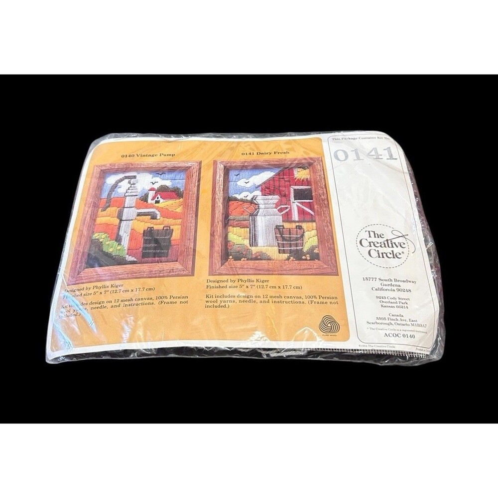 The Creative Circle Needlepoint Long Stitch Kit 0141 Dairy Fresh 1984